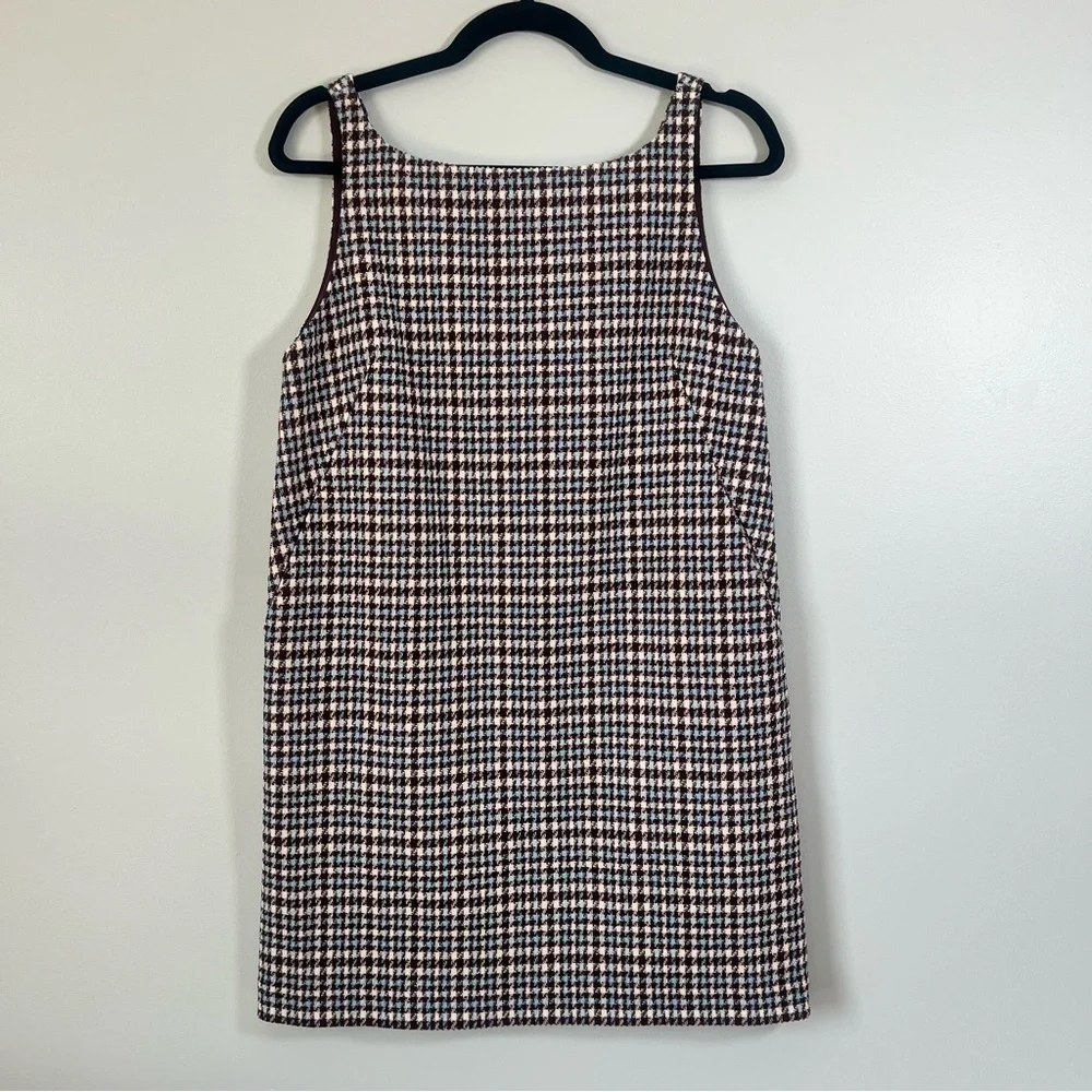 NWT Rebecca Taylor Techy Houndstooth Wool Shift Mini Dress Sheath Sleeveless 2 4 - Picture 8 of 15
